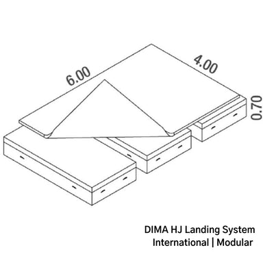 DIMA High Jump Landing System | International HJ Bed | Modular Design  | Diagramme