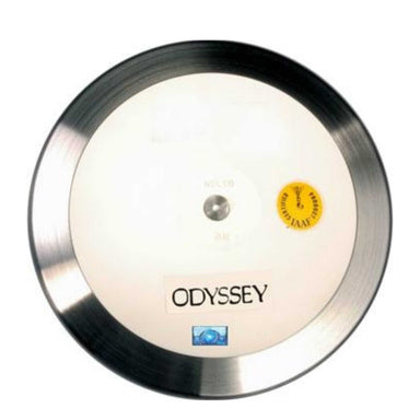 Nelco Odyssey Discus | High spin competition | White side plates and alloy steel rim.  With a discus bag