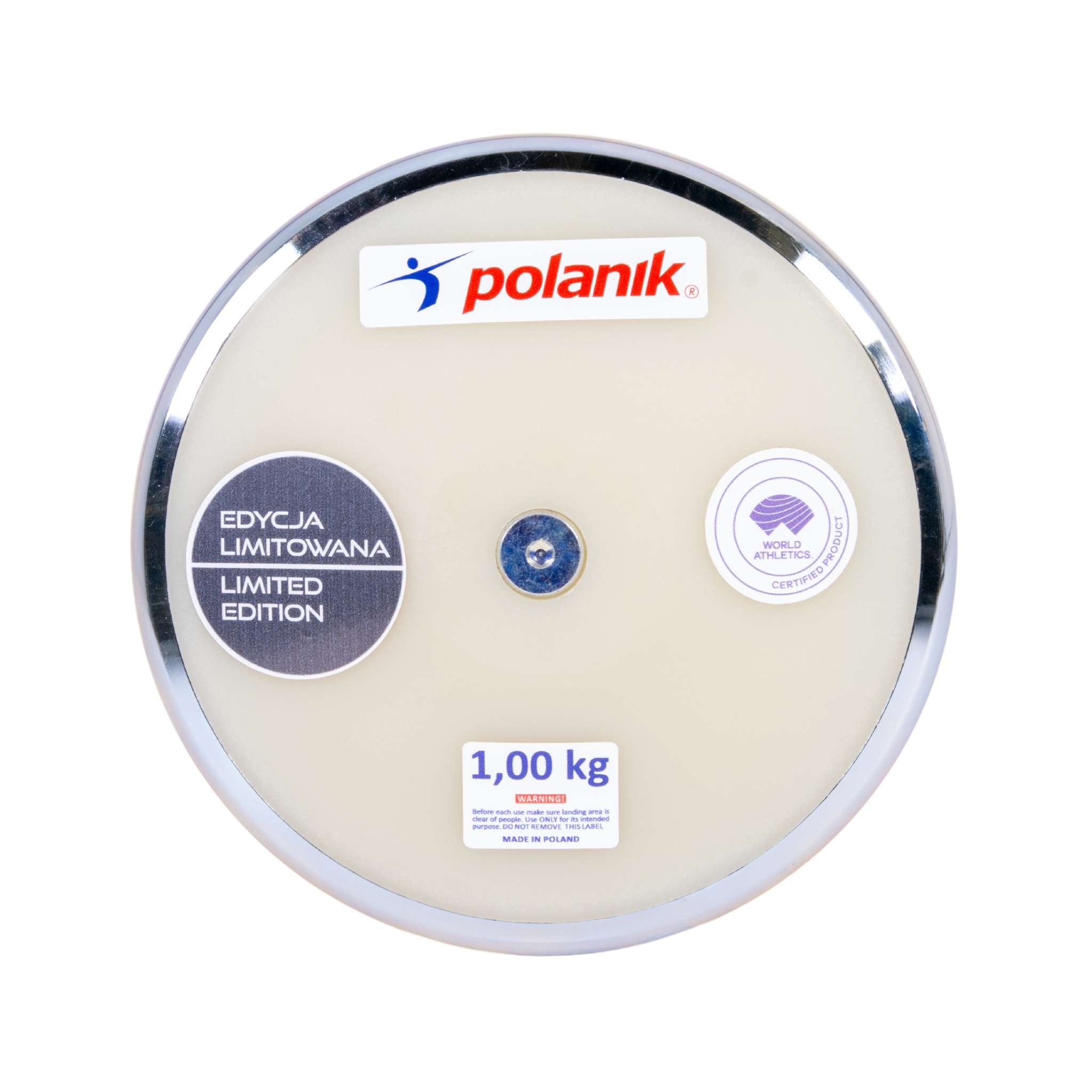Polanik Limited Edition Throwing Discus | 1kg | Off-white translucent effect