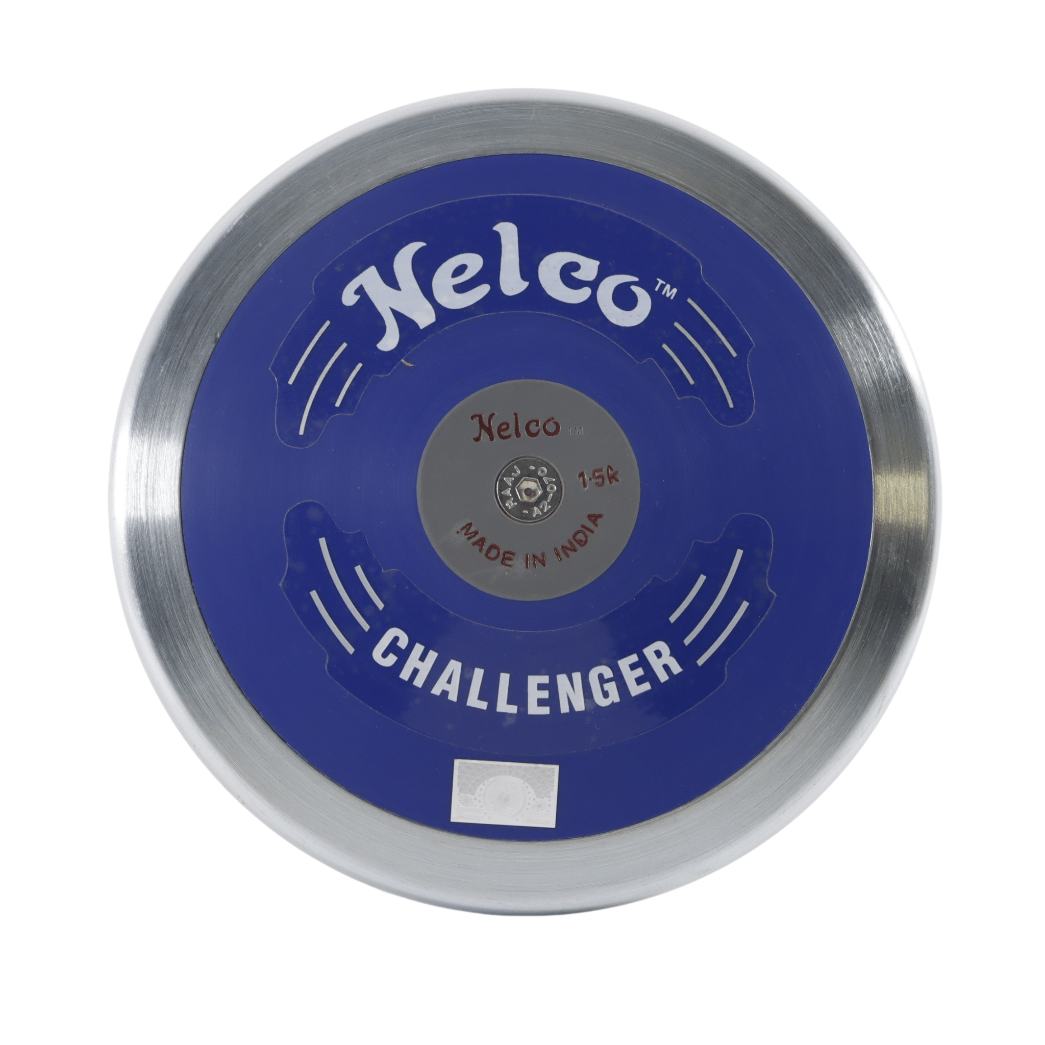 Nelco Challenger discus | Blue Plates, Steel rim | Beginner low-spin | 1.5kg