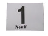 Pin-on numbers for racing.  Pack of 100 numbers in a sequence.  Large size