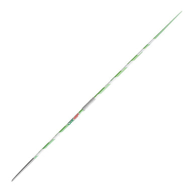 OTE Intermediate Javelin | Green and white spirals with white grip cord