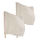Fabric Flags for Athletics Officials and Sports Use | Simple solid handle | Pair of White
