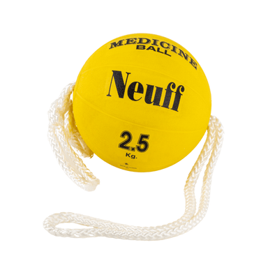 Roped Medicine Ball | Neuff | 2.5kg | Yellow with black logo