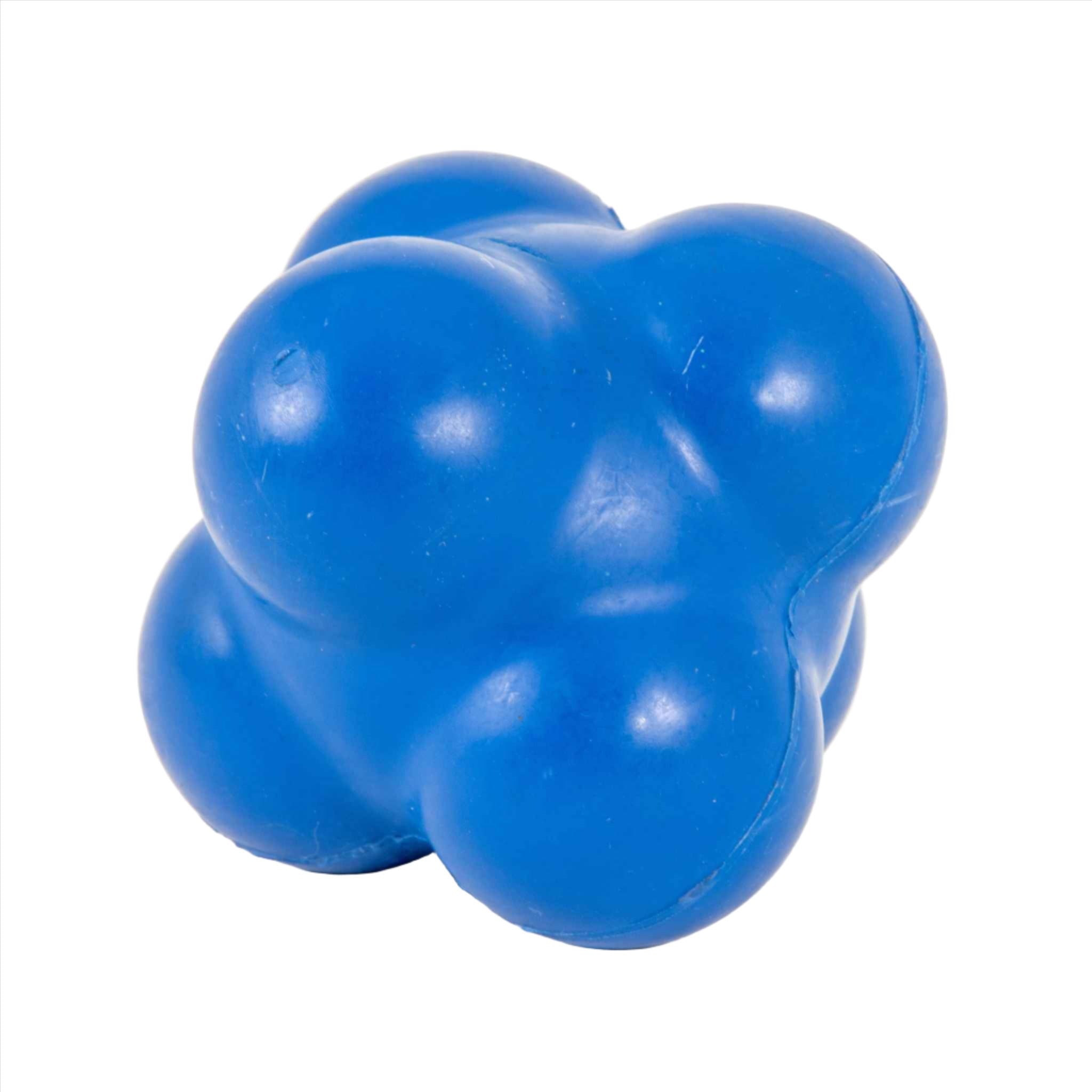 Reaction Ball | Blue plastic ball with lots of round lumps. To bounce in an erratic manner for training reflexes and reaction