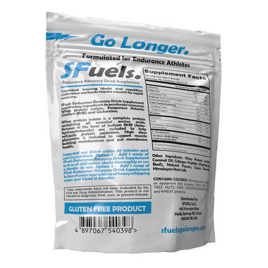 SFuels Life: Endurance Recovery Drink Supplement back view