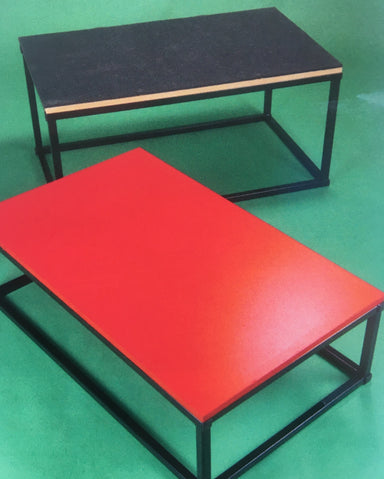 Plymetric boxes with either rubber-track surface or painted wooden surface