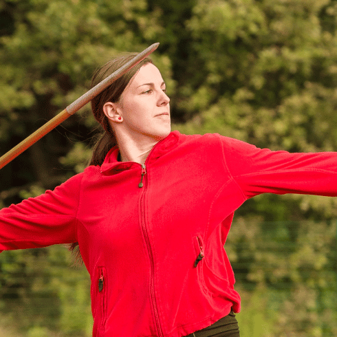 Winter Training Javelin Throw Bekah Walton