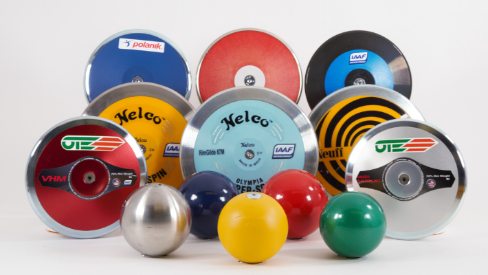Selection of Shot and Discus Implements