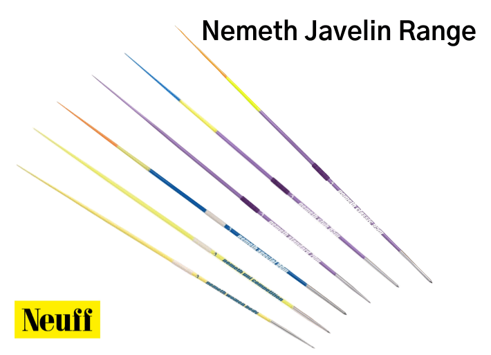 A range of 6 throwing javelins by Nemeth. With Neuff Logo