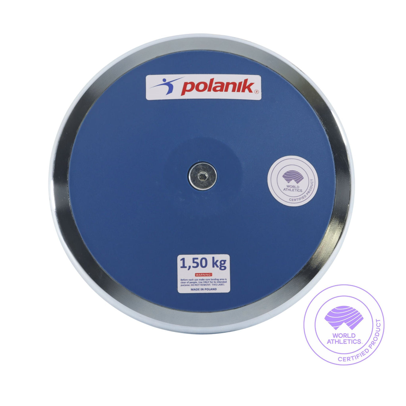 Polanik Discus | Blue Competition Discus with thin silver rim