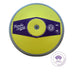 A 1kg Nordic Sport discus thrower, featuring a bright yellow center, a gray outer rim, and a purple label with white text. A World Athletics Certified Product logo is shown in the bottom right corner.
