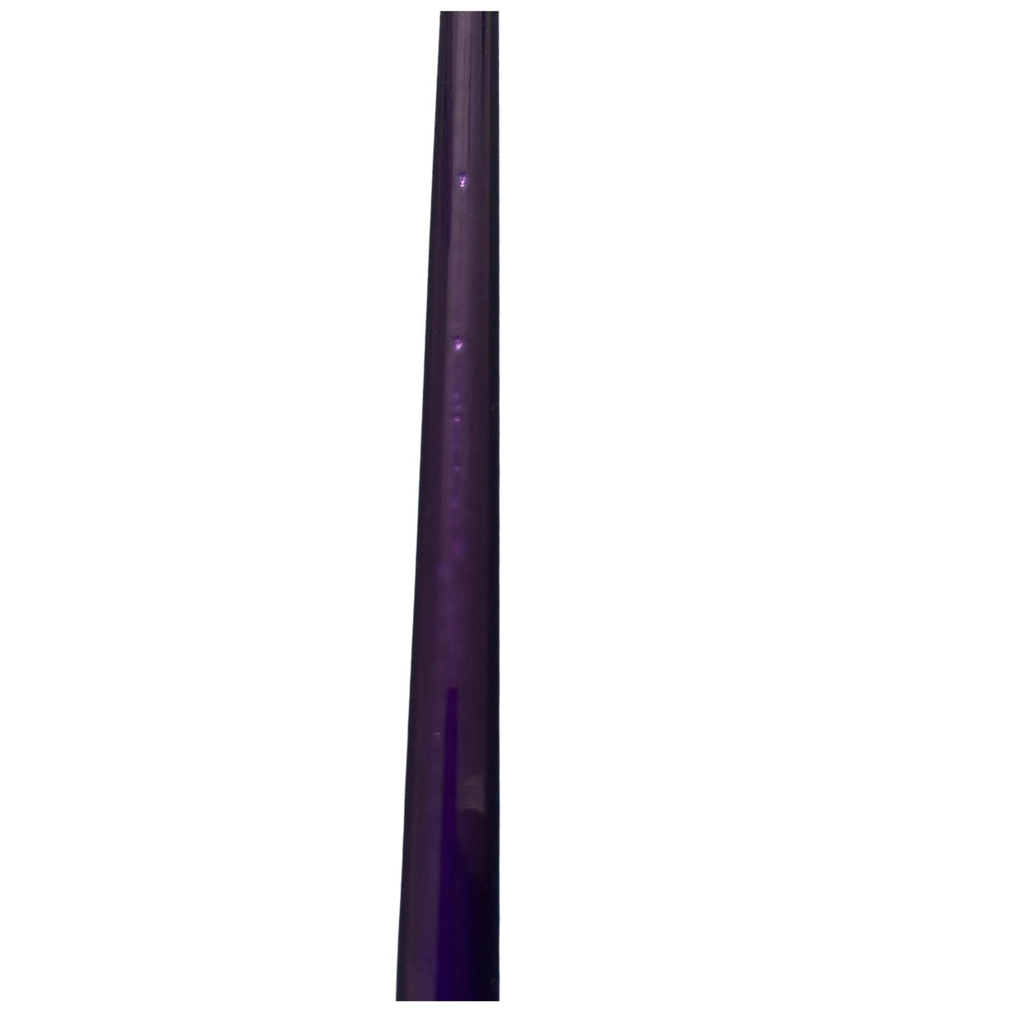 purple top of a javelin with slight mark on a white background