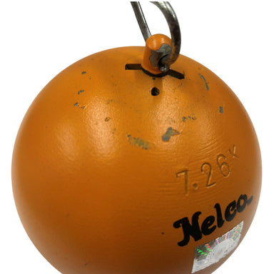 orange ball with swivel on the top and loop coming from the swivel
