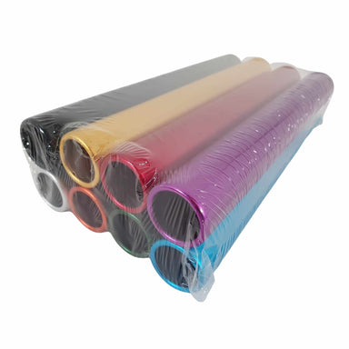 Set of 8 aluminium relay batons in a range of colours