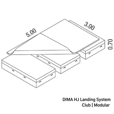 DIMA High Landing System | Club 5 x 3 x 0.7m | Modular Construction | Diagramme