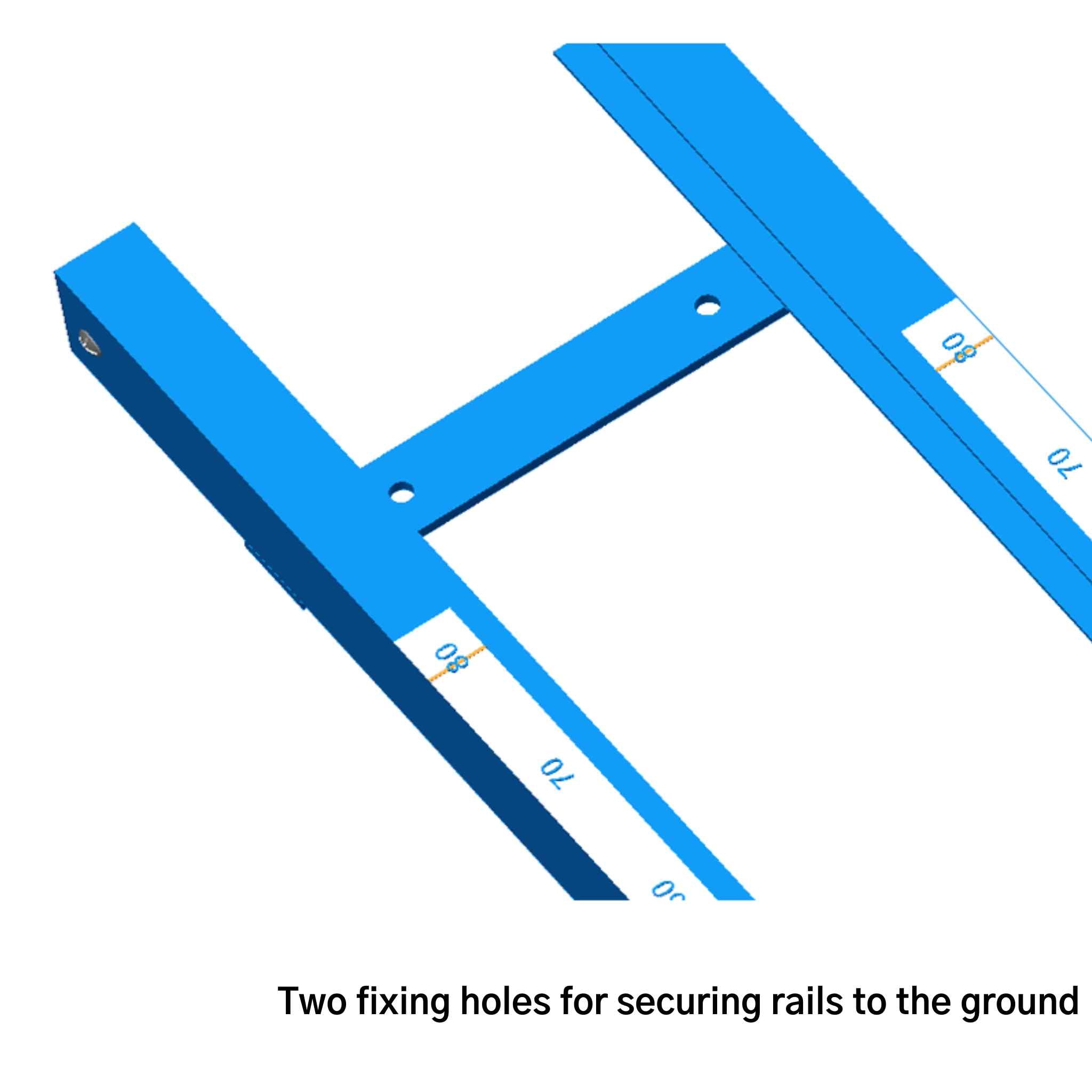 DIMA Pole Vault Base rails | screw down points