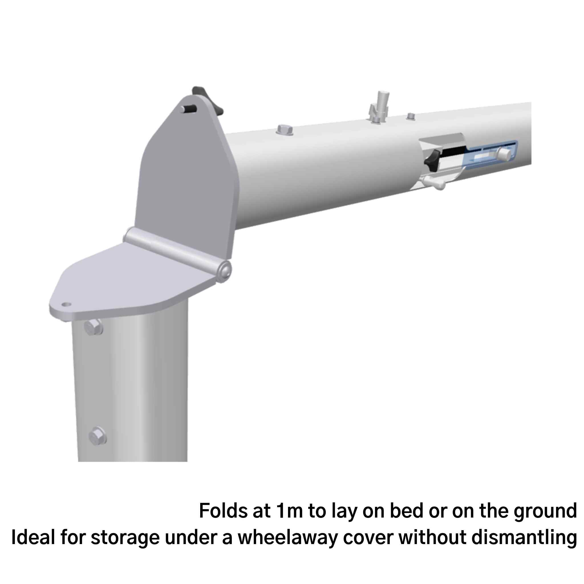 DIMA Pole Vault Uprights | WA Competition | Folding | Hinge Detail