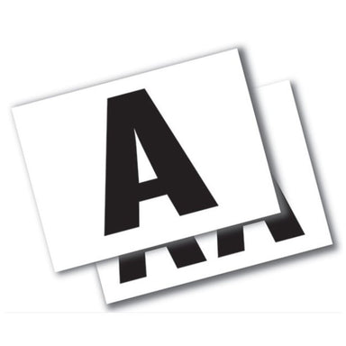 single letter, double letter one sided or double sided for athletic races