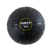 A black textured 1kg medicine ball with a central black label featuring the brand name 'FORZA' in white and a yellow ring, set against a plain white background.