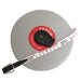 Freeman Cased Measuring Tape | 30m | Grey case with red centre and black folding winding handle