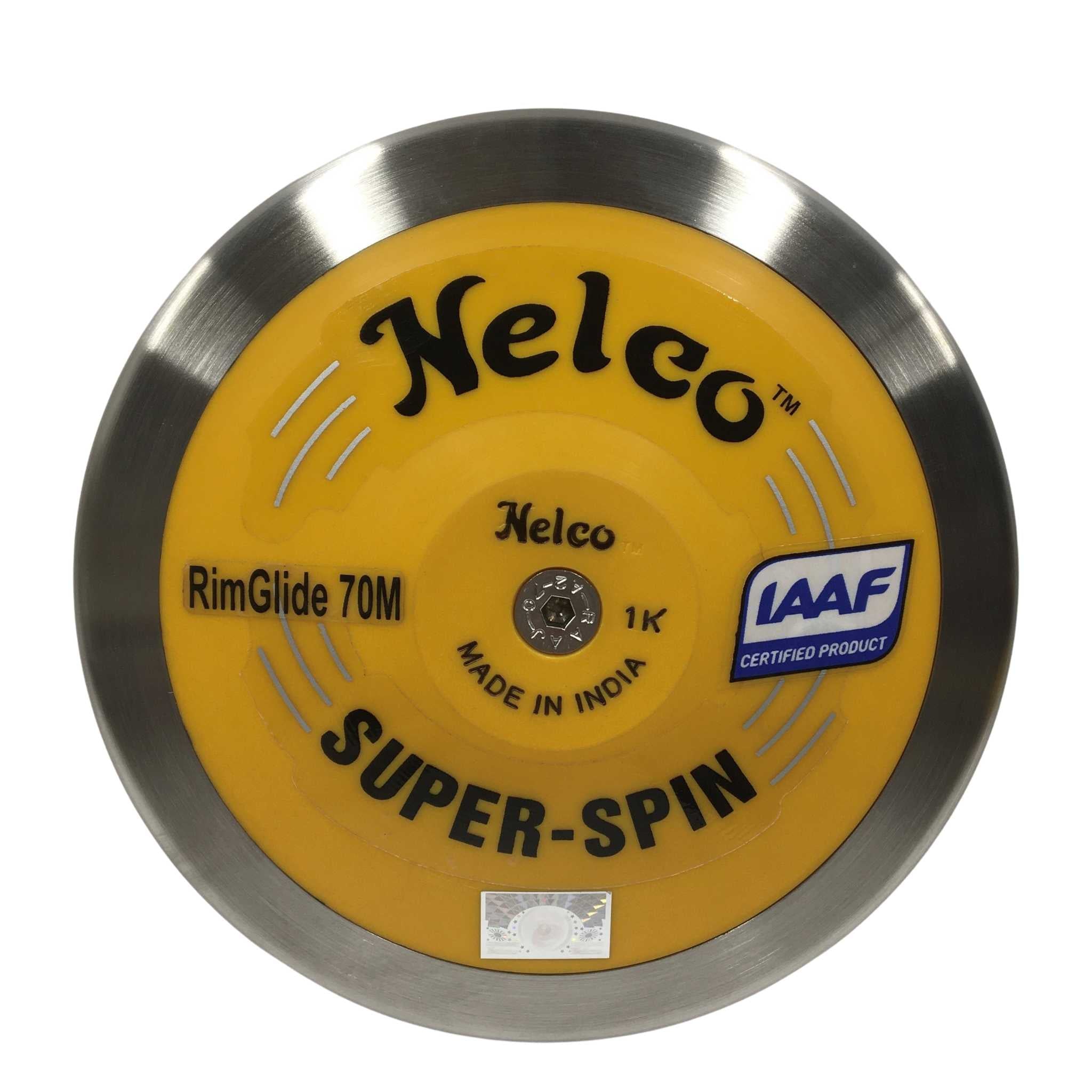 Nelco SuperSpin RimGlide 70 Discus | Yellow side plates with Alloy rims | WA certified