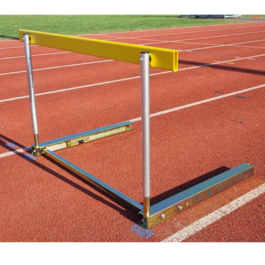 Neuff Competition Hurdle on a running track with grass in the background