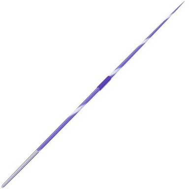 Nordic Champion Steel Javelin | 800g | Indigo body and grip cord with white spiral design and silver tip