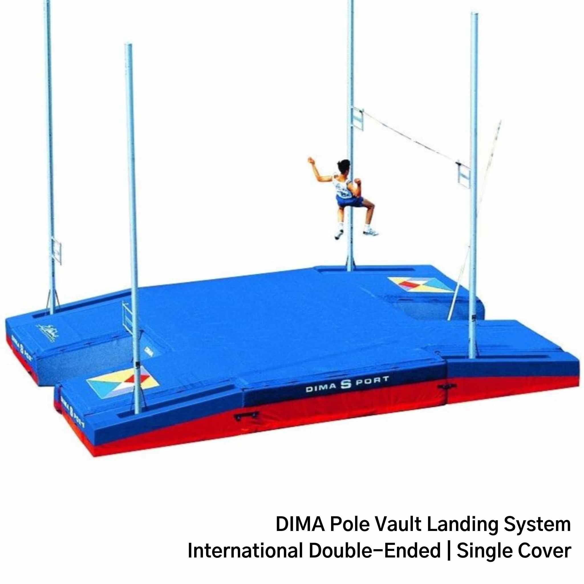 DIMA Double-Ended Pole Vault Landing System | International Bed | Single Cover | 11 x 6 x .80