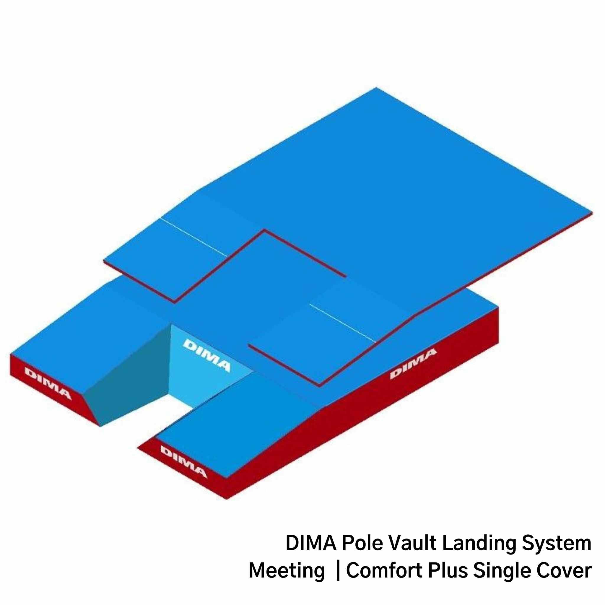 DIMA Pole Vault Landing System | Meeting Bed 7 x 5 x .8 m | Comfort Plus Single Cover | Drawing