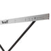 White PVC top bar for plyometric scissor hurdles | Detail of height settings