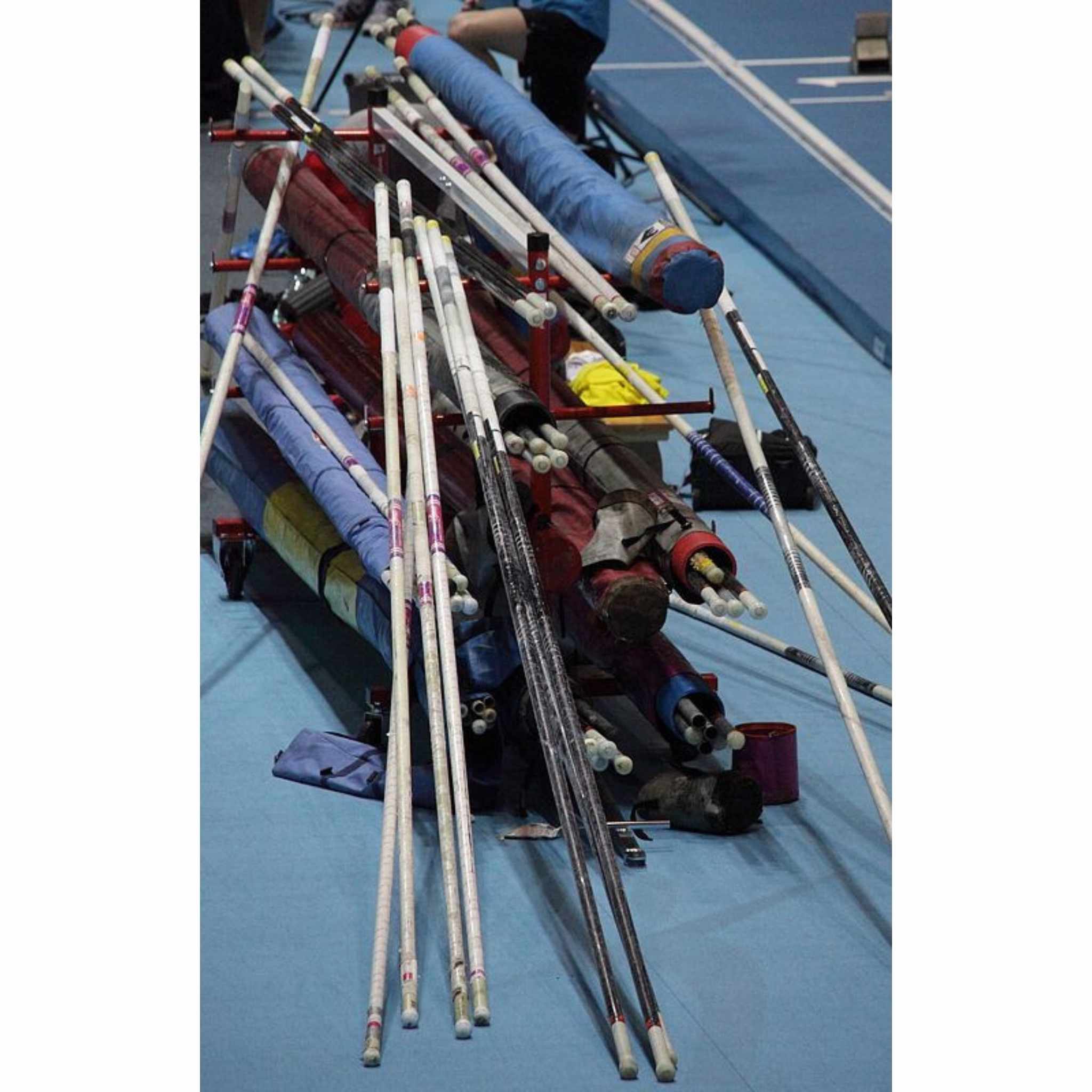 Polanik Pole Cart | Storage and Transport for vaulting poles and cross bars. | Image showing in use