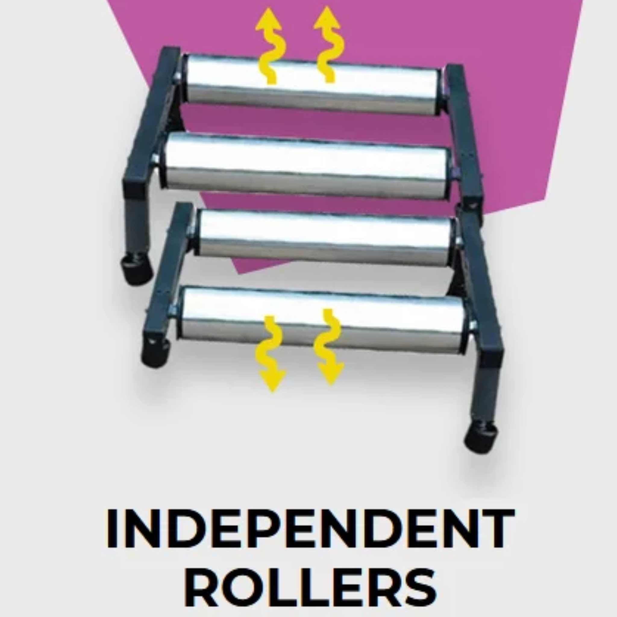 Invictus Active Race Rollers detail showing independent rollers