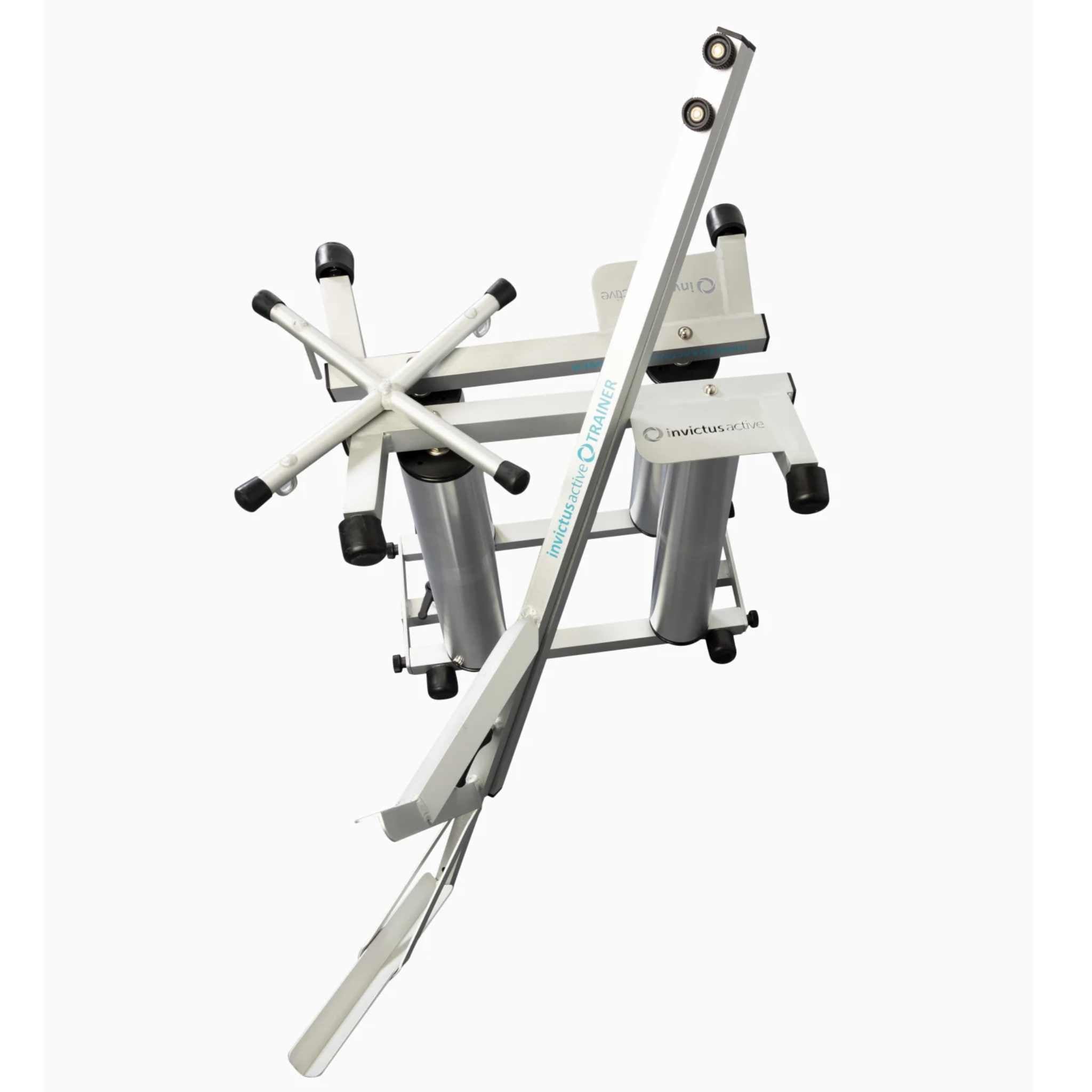 Invictus Active Aluminium Race Rollers folded and showing the different components.