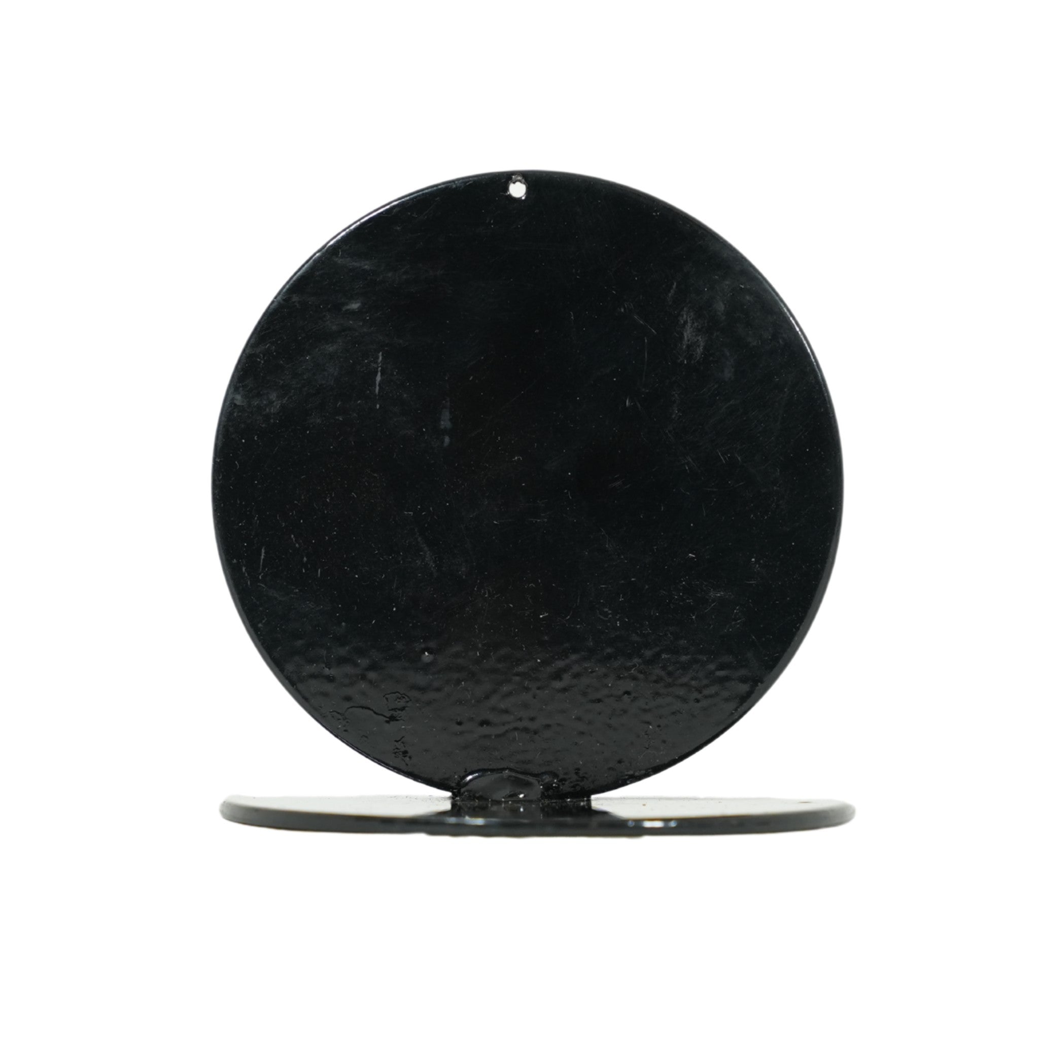 Small black steel round marker for marking jump run-ups