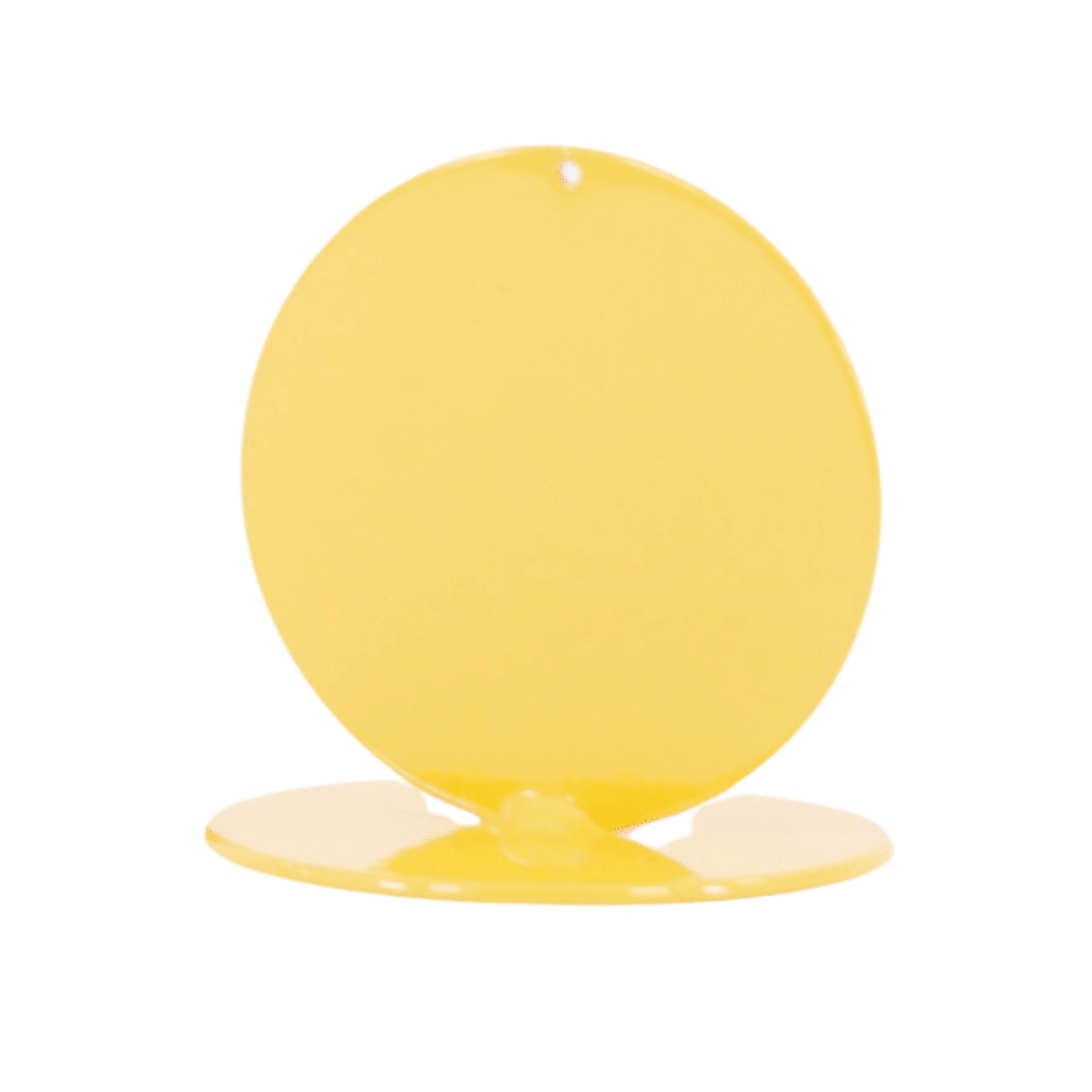 Small yellow steel round marker for marking jump run-ups