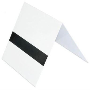 Triple jump sighting board, white metal board with sight line