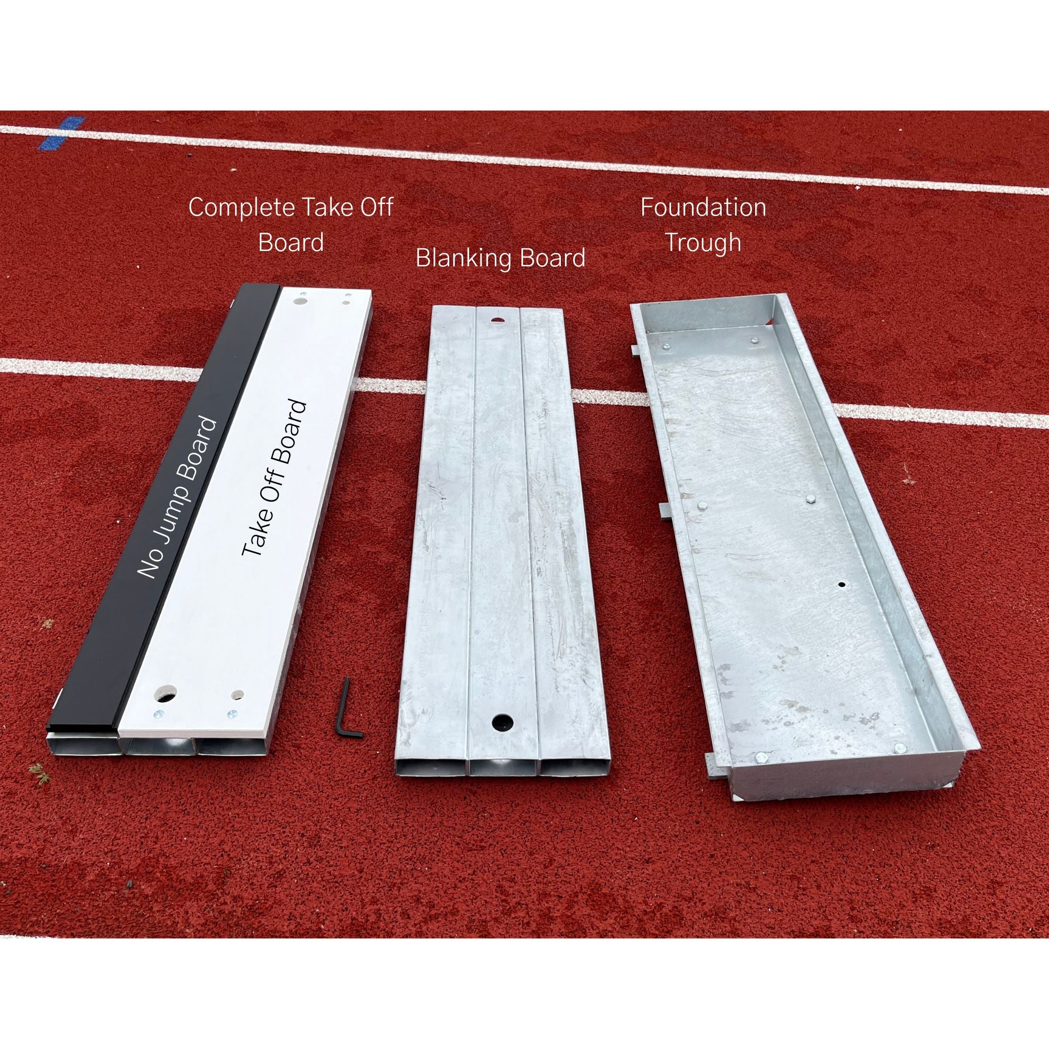 complete take off board, replacement no jump board and replacement take off board and blanking board