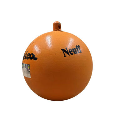 An orange Neuff ball with black printed branding, shown on a plain white background.