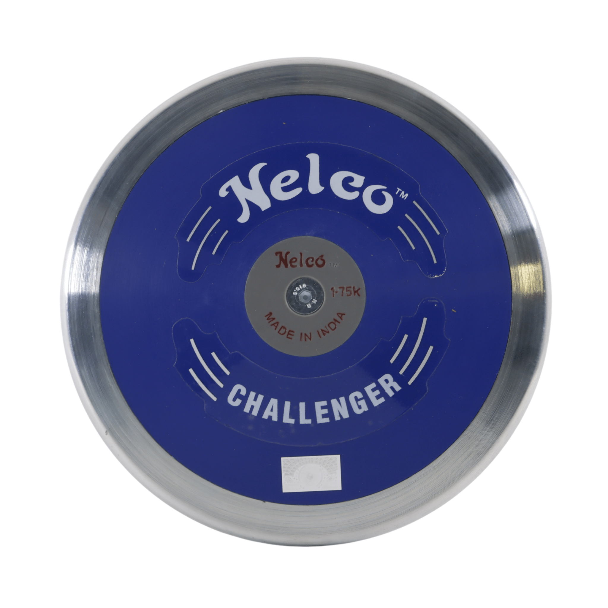 Nelco Challenger discus | Blue Plates, Steel rim | Beginner low-spin | 1.75kg