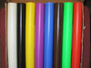 Set of 8 coloured plastic relay batons