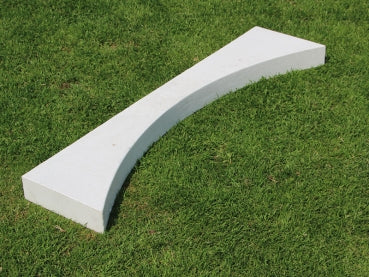 Solid Wooden Shot Stop Board | Arc-shaped segment to fit in the front of a shot circle to stop throwers stepping out of the circle