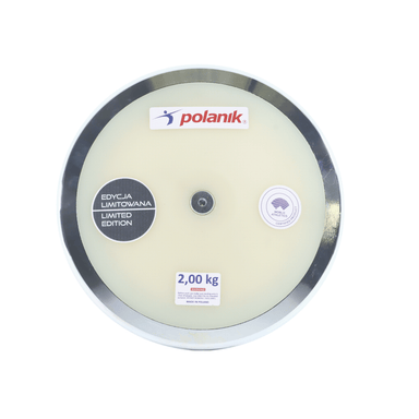 Polanik Limited Edition Throwing Discus | 2kg | Off-white translucent effect