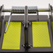 Hinged mouse-trap clapper starter with hi-vis strips | Athletic starter equipment