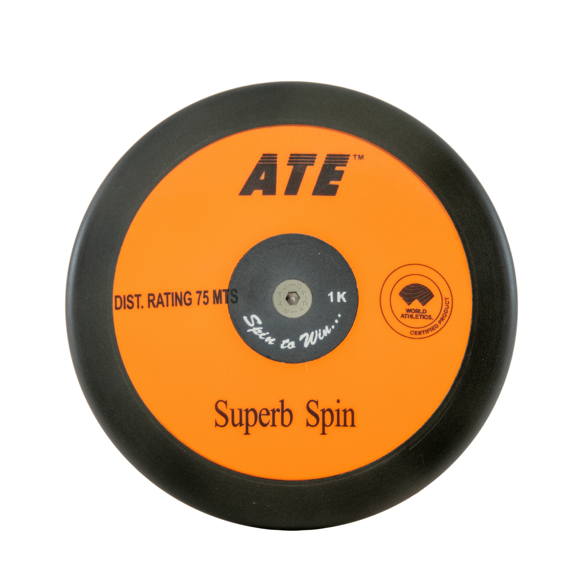ATE Superb Spin Discus | Orange & Black | 1kg | Throw Equipment