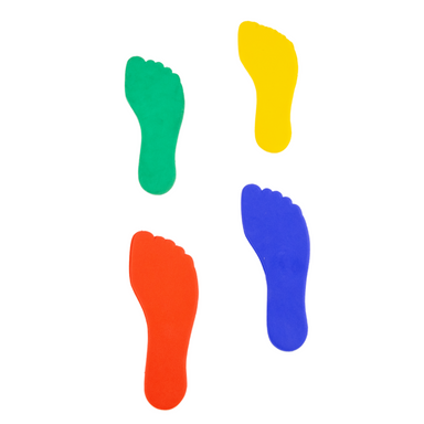 PVC foot-shaped agility markers | 4 colour choices