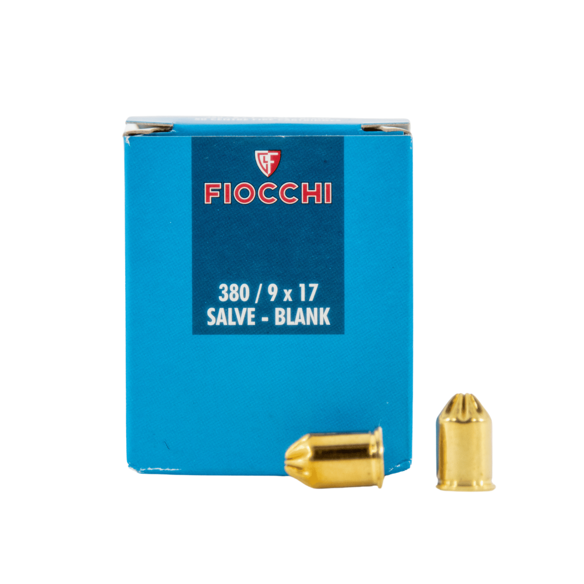 cardboard box of 50 FIOCCHI blank ammunition rounds for starting pistols 0.38 9mm