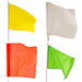 Fabric Flags for Athletics Officials and Sports Use | Simple solid handle | Choice of Yellow, White, Red or Green 