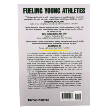 Fueling Young Athletes | Back cover of Book | Manieri