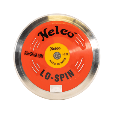 Nelco Lo-Spin RimGlide 65M Discus | Red plates, steel rim, yellow centre | 1.25kg